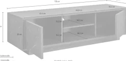 Home affaire Lowboard »Carrara« grifflos