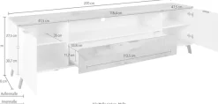 Home affaire Lowboard »CASANOVATV-Board, TV-Schrank« Breite ca. 220 cm