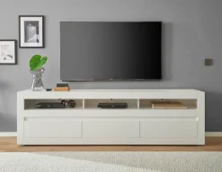 Home affaire Lowboard »Chester, moderner TV-Unterschrank, Kommode mit Stauraum, Weiß Matt« 1 Stk. tlg. austauschbare Blende in Griffleiste, zeitloses Design, 217 cm breit