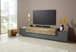 Home affaire Lowboard »Coro,Lowboard,TV-Kommode,TV-Möbel,TV-Bank« mit 3 Klappen, (B/T/H) 240x45x51,6 cm