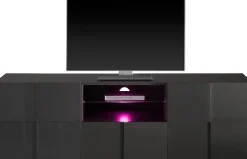 Home affaire Lowboard »Dama Breite 181 cm, TV-Board 2 Türen, 1 Schubkasten, TV-Schrank« Front in 3D-Optik, viel Stauraum, verschiedene Farben