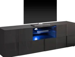 Home affaire Lowboard »Dama Breite 181 cm, TV-Board 2 Türen, 1 Schubkasten, TV-Schrank« Front in 3D-Optik, viel Stauraum, verschiedene Farben