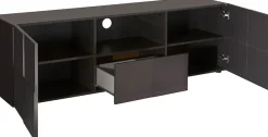 Home affaire Lowboard »Dama Breite 181 cm, TV-Board 2 Türen, 1 Schubkasten, TV-Schrank« Front in 3D-Optik, viel Stauraum, verschiedene Farben