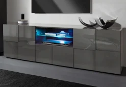 Home affaire Lowboard »Dama Breite 181 cm, TV-Board 2 Türen, 1 Schubkasten, TV-Schrank« Front in 3D-Optik, viel Stauraum, verschiedene Farben