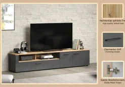 Home affaire Lowboard »Estepona TV-Kommode« 1 Stk. tlg. TV-Board, Breite 210 cm, Elegant und modern