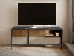 Home affaire Lowboard »Everest Breite 156 cm, TV-Board mit 2 Türen u. 1 Schubkasten« Fernsehtisch, TV-Schrank, Soft/Self Closing, Korpus 22 mm