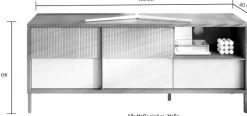 Home affaire Lowboard »Everest Breite 156 cm, TV-Board mit 2 Türen u. 1 Schubkasten« Fernsehtisch, TV-Schrank, Soft/Self Closing, Korpus 22 mm