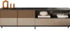 Home affaire Lowboard »Everest Breite 206 cm, TV-Board mit 2 Türen u. 1 Schubkasten« Fernsehtisch, TV-Schrank, Soft/Self Closing, Korpus 22 mm