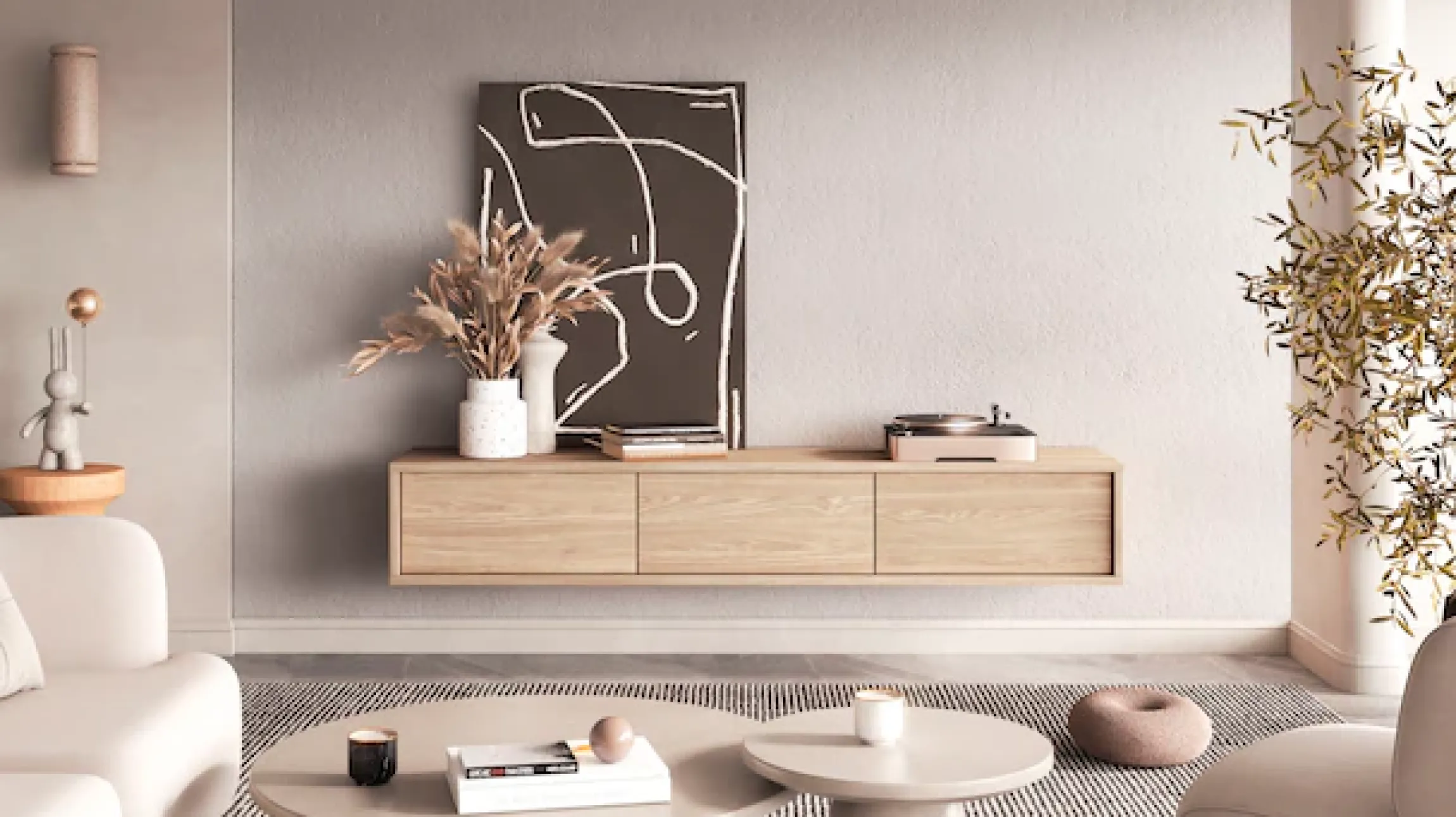 Home affaire Lowboard »Frida« Hängend oder stehend montierbar