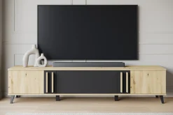Home affaire Lowboard »Helsinki, TV-Kommode Breite 180cm« 1 Stk. tlg. modernes Design, 3 Klapptüren