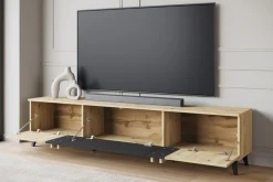 Home affaire Lowboard »Helsinki, TV-Kommode Breite 180cm« 1 Stk. tlg. modernes Design, 3 Klapptüren