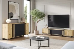 Home affaire Lowboard »Helsinki, TV-Kommode Breite 180cm« 1 Stk. tlg. modernes Design, 3 Klapptüren