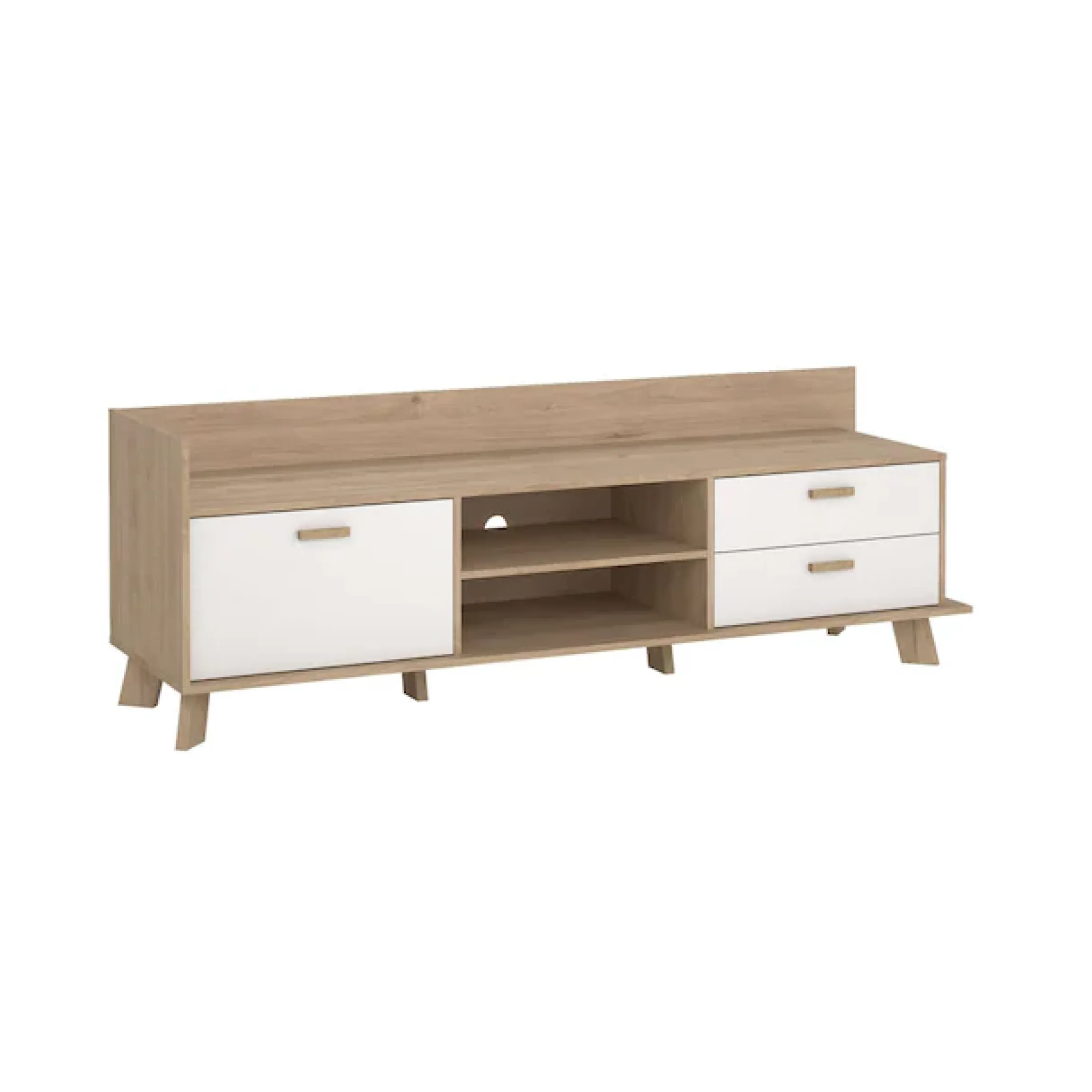 Home affaire Lowboard »Ikast TV-Möbel, Sideboard, TV-Unit, Fernsehschrank, TV-Element« TV-Kommode, 1 Tür, 2 Schubladen, Breite 182 cm, Höhe 61,6 cm