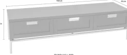Home affaire Lowboard Kommode, Holzfurnier aus Walnussbaum, skandinavisches Design