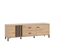 Home affaire Lowboard »LAVAL, TV-Board, TV-Kommode, TV-Schrank, TV-Unterschrank, TV-Möbel« Modernes Lowboard in Artisan-Dekor mit viel Stauraum, Lamellen-Optik