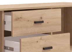 Home affaire Lowboard »LAVAL, TV-Board, TV-Kommode, TV-Schrank, TV-Unterschrank, TV-Möbel« Modernes Lowboard in Artisan-Dekor mit viel Stauraum, Lamellen-Optik