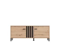 Home affaire Lowboard »LAVAL, TV-Board, TV-Kommode, TV-Schrank, TV-Unterschrank, TV-Möbel« Modernes Lowboard in Artisan-Dekor mit viel Stauraum, Lamellen-Optik