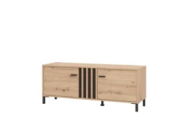 Home affaire Lowboard »LAVAL, TV-Board, TV-Kommode, TV-Schrank, TV-Unterschrank, TV-Möbel« Modernes Lowboard in Artisan-Dekor mit viel Stauraum, Lamellen-Optik