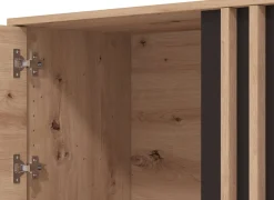Home affaire Lowboard »LAVAL, TV-Board, TV-Kommode, TV-Schrank, TV-Unterschrank, TV-Möbel« Modernes Lowboard in Artisan-Dekor mit viel Stauraum, Lamellen-Optik