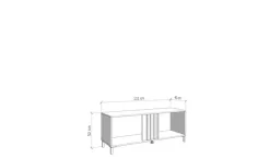 Home affaire Lowboard »LAVAL, TV-Board, TV-Kommode, TV-Schrank, TV-Unterschrank, TV-Möbel« Modernes Lowboard in Artisan-Dekor mit viel Stauraum, Lamellen-Optik