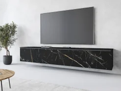 Home affaire Lowboard »LOWBOARD VERA, wahlweise mit oder ohne Beleuchtung« Modernes griffloses TV-Board, 180 cm TV-Schrank, stehend und hängend