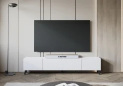 Home affaire Lowboard »LOWBOARD PHUKET II,TV-Kommode Breite 190cm« 1 Stk. tlg. Modernes, griffloses Design mit 4 Klappen in eleganten, matten Farben