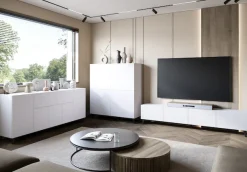 Home affaire Lowboard »LOWBOARD PHUKET II,TV-Kommode Breite 190cm« 1 Stk. tlg. Modernes, griffloses Design mit 4 Klappen in eleganten, matten Farben