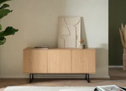 Home affaire Lowboard »Lund, moderner TV-Unterschrank, Kommode mit Kufengestell« optisch dünner Oberboden, hochwertige Optik, ausreichend Stauraum