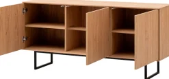 Home affaire Lowboard »Lund, moderner TV-Unterschrank, Kommode mit Kufengestell« optisch dünner Oberboden, hochwertige Optik, ausreichend Stauraum
