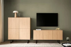 Home affaire Lowboard »Lund, moderner TV-Unterschrank, Kommode mit Kufengestell« optisch dünner Oberboden, hochwertige Optik, ausreichend Stauraum