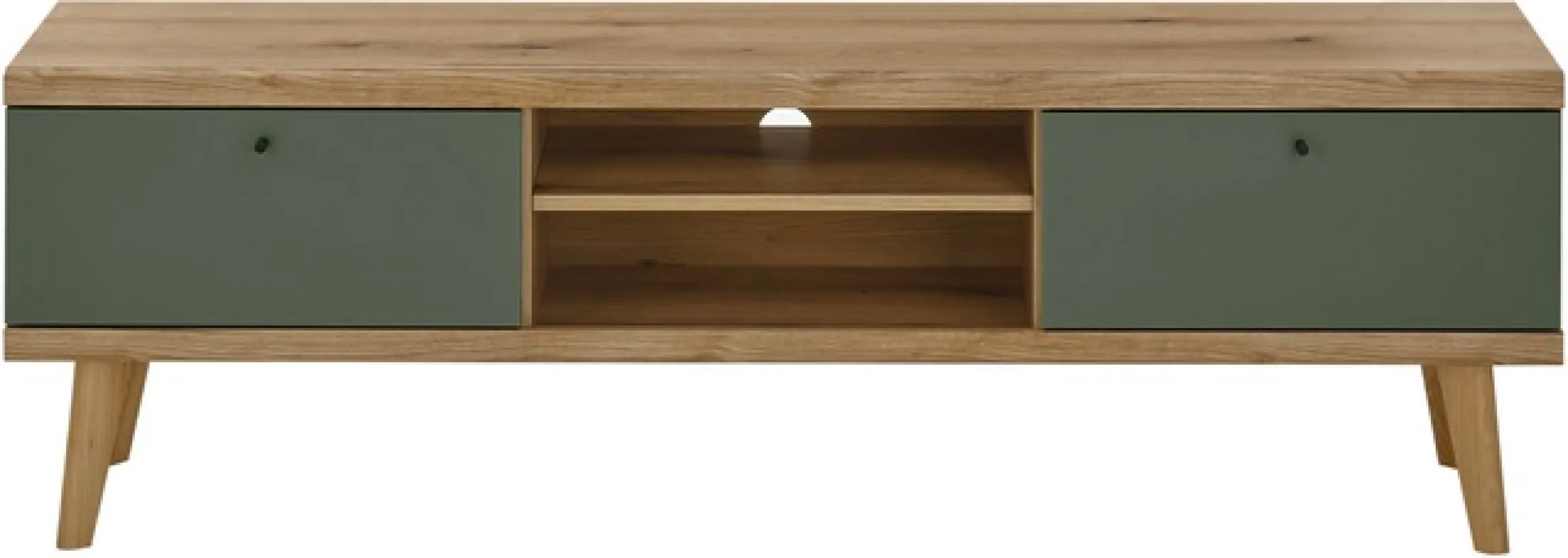 Home affaire Lowboard »MAVAS« in moderner Trendfarbe, Griffe aus Metall (Schwarz), Breite 160 cm