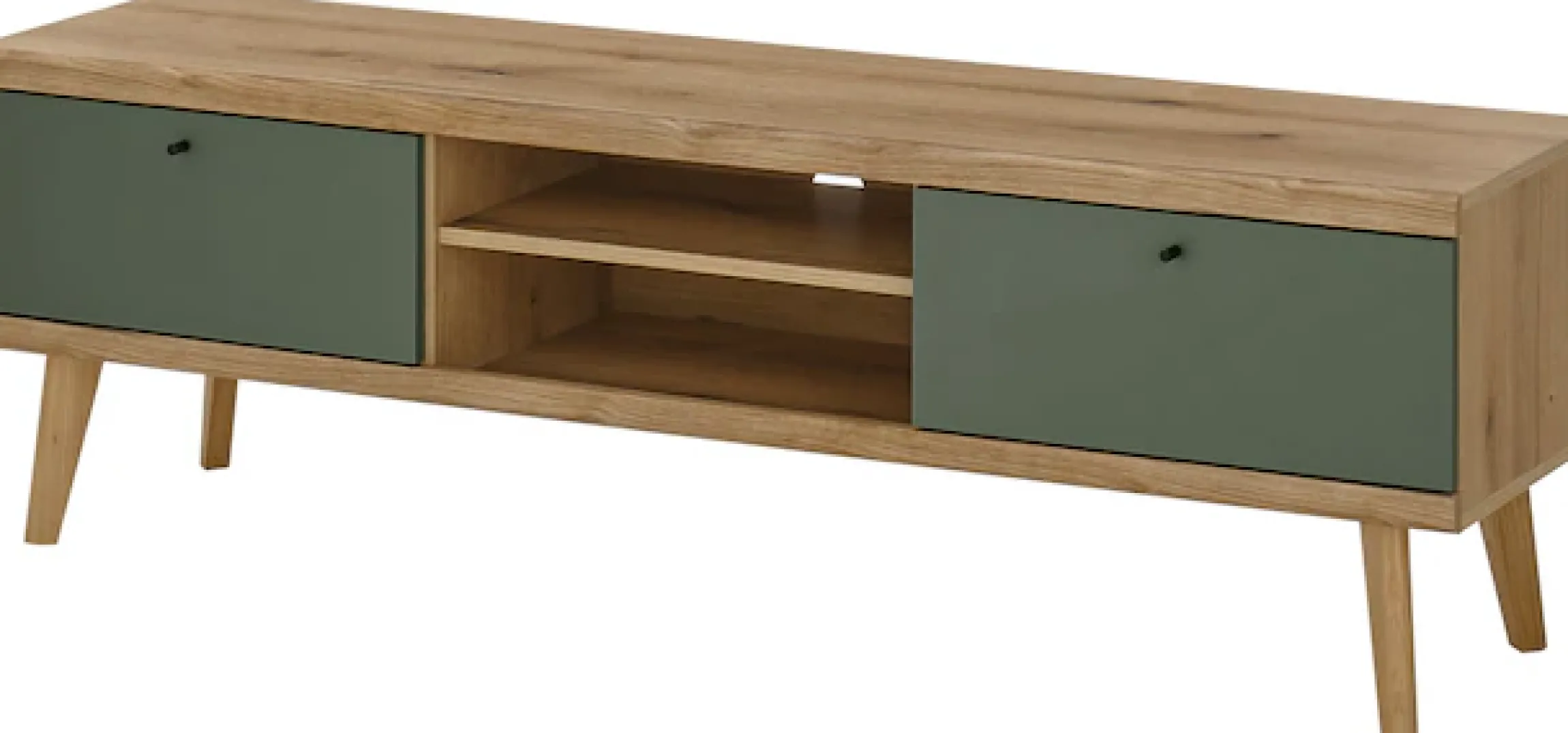 Home affaire Lowboard »MAVAS« in moderner Trendfarbe, Griffe aus Metall (Schwarz), Breite 160 cm