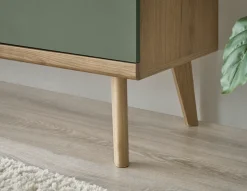 Home affaire Lowboard »MAVAS« in moderner Trendfarbe, Griffe aus Metall (Schwarz), Breite 160 cm