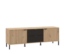 Home affaire Lowboard »Mayenne, TV-Lowboard, Breite 157 cm« TV-Kommode, Türen mit Rillen-Optik, 2 Schubkästen