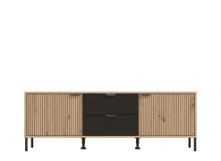 Home affaire Lowboard »Mayenne, TV-Lowboard, Breite 157 cm« TV-Kommode, Türen mit Rillen-Optik, 2 Schubkästen