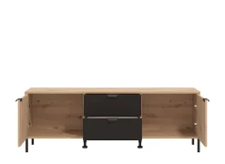 Home affaire Lowboard »Mayenne, TV-Lowboard, Breite 157 cm« TV-Kommode, Türen mit Rillen-Optik, 2 Schubkästen