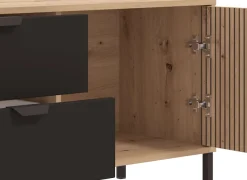 Home affaire Lowboard »Mayenne, TV-Lowboard, Breite 157 cm« TV-Kommode, Türen mit Rillen-Optik, 2 Schubkästen
