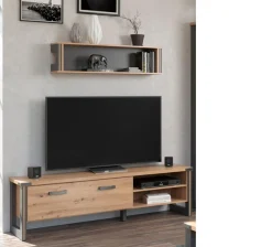 Home affaire Lowboard »Mia« 1 Stk. tlg. Echtholzoptik, Eiche, 178 cm breiter Schrank