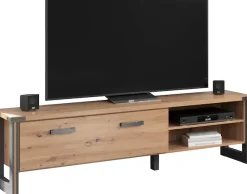 Home affaire Lowboard »Mia« 1 Stk. tlg. Echtholzoptik, Eiche, 178 cm breiter Schrank
