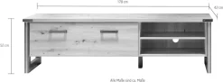 Home affaire Lowboard »Mia« 1 Stk. tlg. Echtholzoptik, Eiche, 178 cm breiter Schrank