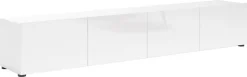 Home affaire Lowboard »Mister, TV-Board, TV-Bank, TV-Kommode, TV-Möbel« mit 4 Klappen, komplett Hochglanz Lackiert, Breite 225 cm