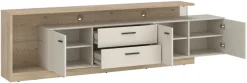 Home affaire Lowboard modernses Lowboard, Breite ca.236,4, 2 Türen und 2 Schubkasten