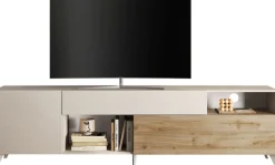 Home affaire Lowboard »Monaco in Breite 241 cm, TV-Schrank mit Tür, Klappe und Schubkasten« Mediaboard – sanft schließend, edel, mit Kabelkanal, spürbar geräumig