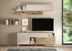 Home affaire Lowboard »Monaco in Breite 181 cm, TV-Schrank mit Tür, Klappe und Schubkasten« Mediaboard – sanftes Schließen, edles Design, Platz für alles