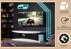 Home affaire Lowboard »NextLevel speziell geeignet für Spielekonsolen« Gaming-Lowboard wahlweise mit Beleuchtung - (B/T/H) 180/42/52 cm
