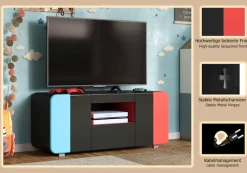Home affaire Lowboard »NextLevel speziell geeignet für Spielekonsolen« Gaming-Lowboard wahlweise mit Beleuchtung - (B/T/H) 115/42/49 cm