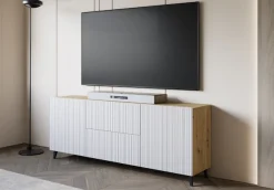 Home affaire Lowboard »Phuket, Front MDF« 2 Schubladen, 4 Türen, 6 geschlossenen Fächern, Breite 180cm