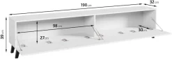 Home affaire Lowboard »PHUKET« TV-Board mit Strukturfront, Breite ca. 190 cm