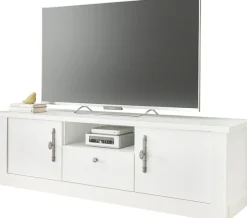 Home affaire Lowboard »RAVENNA« im romantischen Landhausstil, Griffe aus Metall, Breite 155 cm