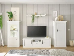 Home affaire Lowboard »RAVENNA« im romantischen Landhausstil, Griffe aus Metall, Breite 155 cm